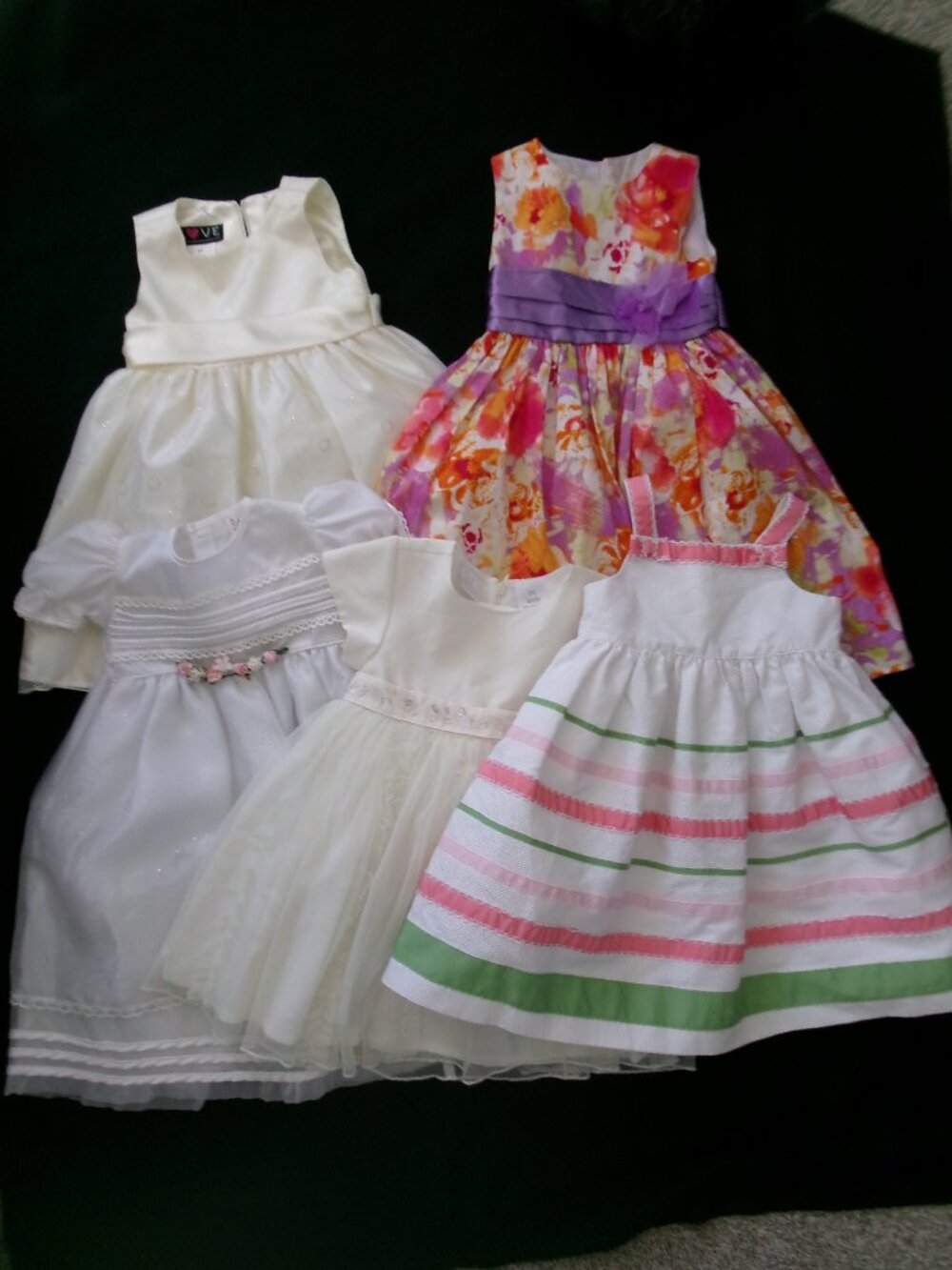 Lot of 5 Pretty 3T Dressy, Fun Party Dresses